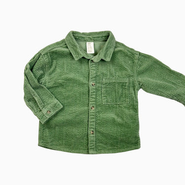 Surchemise verte en corduroy 9-12M