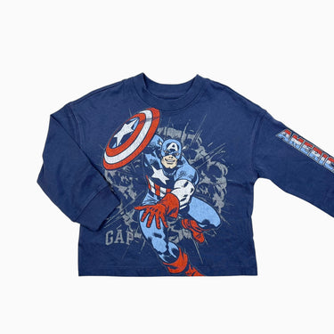 Chandail marine 'Captain America' 2Y