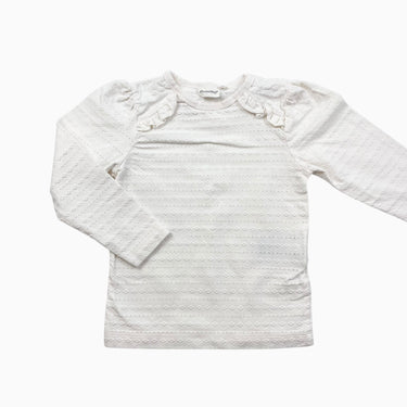 Chandail vanille avec fleurs texturé 24M