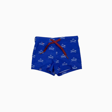 Maillot short bleu royal 'voiliers' 24M