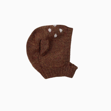 Bonnet cagoule 'bambi' en tricot bébé alpaca 4-6Y