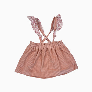 Jupe corail corduroy à bretelles 12M