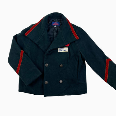 Manteau veston vert fôret en viscose et poly 6Y