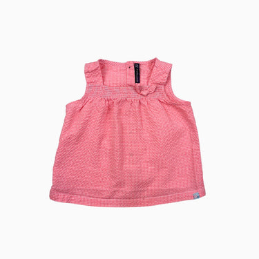 Camisole à vichy rose néon 24M
