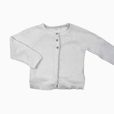 Cardigan blanc en coton cotelé 36M