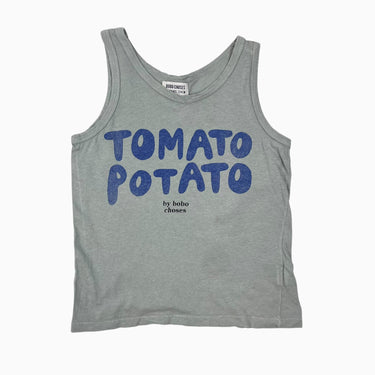 Cami grise 'Tomato Potato' 8-9Y