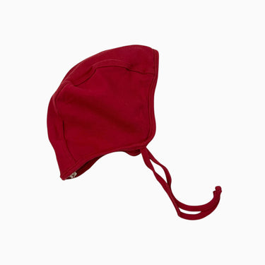 Bonnet rouge en coton bio 2-3Y