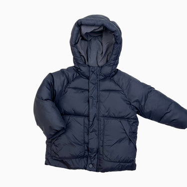 Manteau puffer à capuchon noir doublé en polar 18-24M