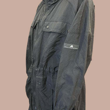 Manteau mi-saison midi noir 'Stella Mccartney' en nylon et poly pour femmes S