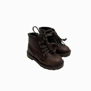 Bottes marrons à lacets doublées avec zip 22EU