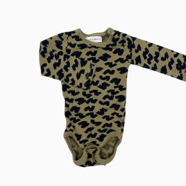 Cache-couche olive à motifs 3-6M