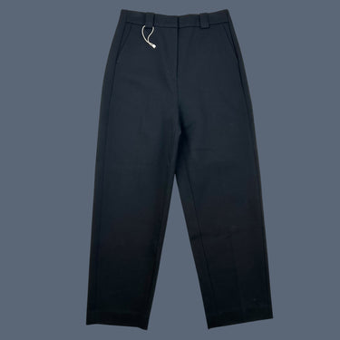 Pantalon 'coupe droite' noir en viscose et nylon pour femmes 4US