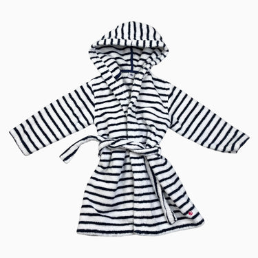 Peignoir à rayures marine profond 4-5Y
