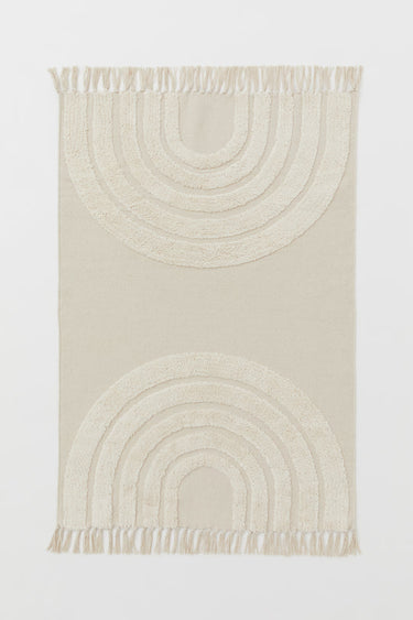 Tapis écru 'arc-en-ciel' 90X130CM