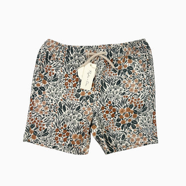 Maillot avec filet intégré blanc fleuri 6-7Y