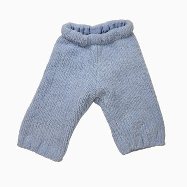 Pantalon bleu ciel en peluche 6-9M