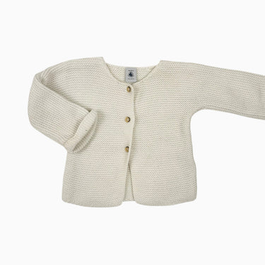 Cardigan blanc en tricot 18M