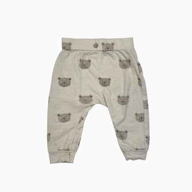 Pantalon vanille 'oursons' 3-6M