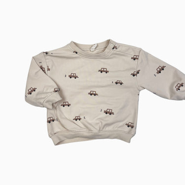 Pull vanille 'voitures' 3-6M