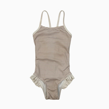 Maillot rayé beige et blanc 2Y