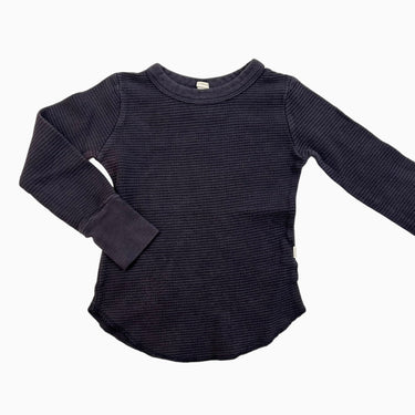 Chandail marine en coton bio gaufré 4Y