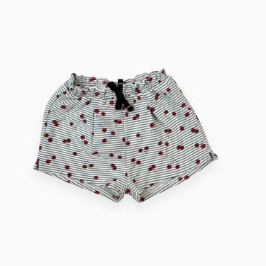 Short en coton motif cerise 2-3Y