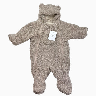 Combi latté en bouclette doublée en peluche 6-12M