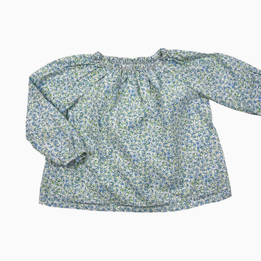 Blouse fleurie vertes et bleues 36M