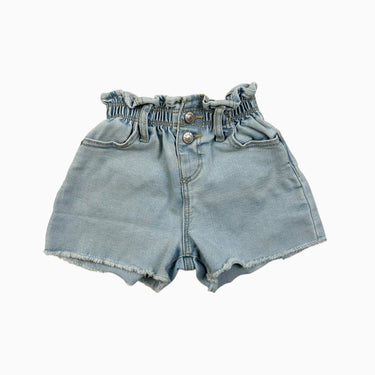 Short à taille élastique en denim pâle 1.5Y