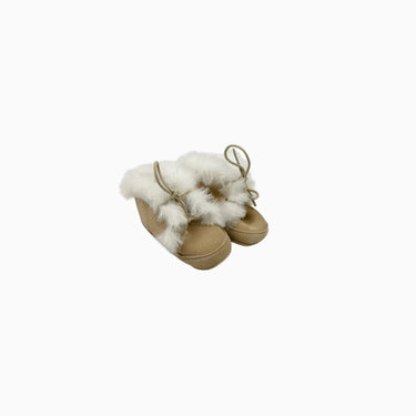 Pantoufles 'mocassins' vanille doublés 10CM 3-6M