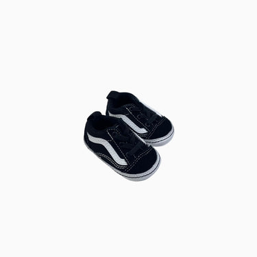Souliers 'Old Skool Crib' à semelles souples noires à élastique 1US
