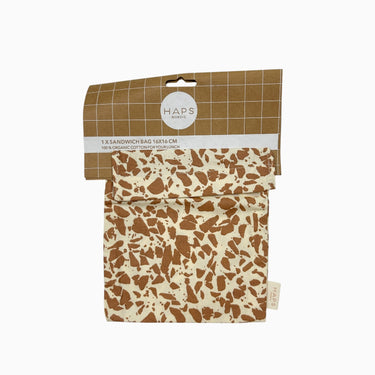 Sac Sandwich en coton bio 16x16cm -terazzo