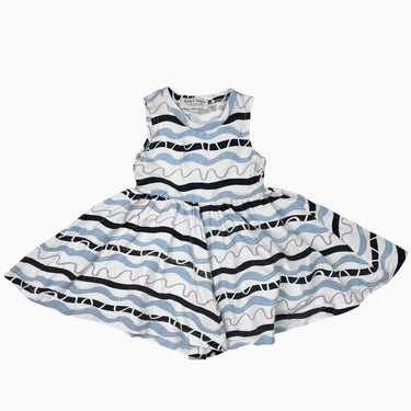 Robe blanche 'vagues' 3Y