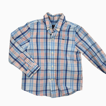 Chemise à vichy bleue et orange 3Y