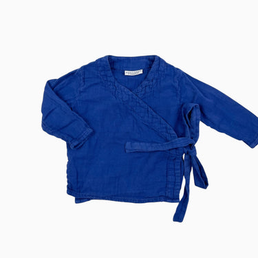 Chandail kimono marine en mousseline 6-12M