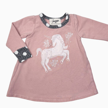 Robe rose 'licorne' 18-24M