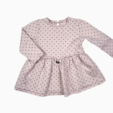 Robe rose pâle à pois 2-3Y