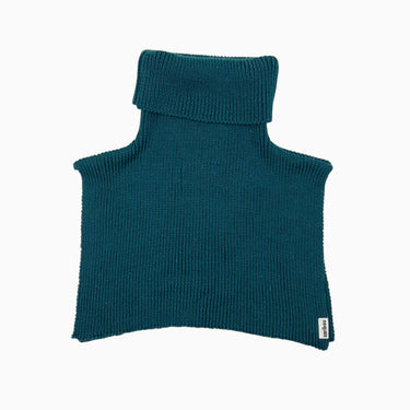 Cache-cou teal en tricot de laine mérinos adulte