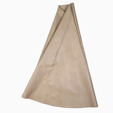 Tapis de sol 'Maxi rond large Fog' latté en cuir vegan 80x80po