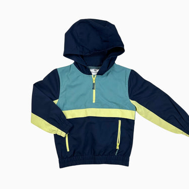 Pull demi-zip marine et aqua 4Y