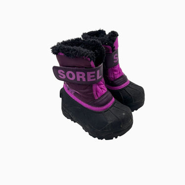 Bottes d'hiver raisins et mauves à velcro 5 US