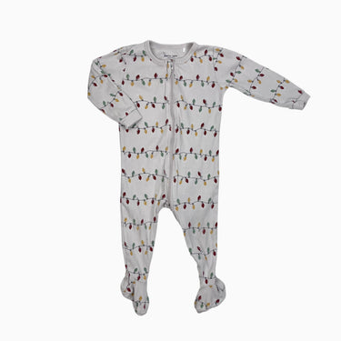 Pyjama gris 'guirlandes de Noël' 9M