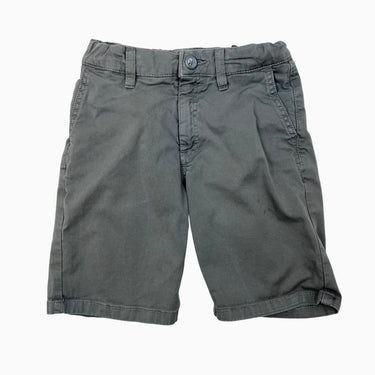 Bermudas gris acier en coton à taille ajustable 7Y