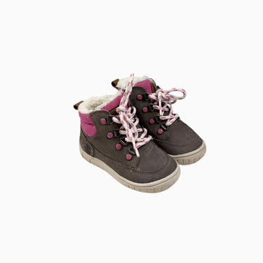 Bottines taupes et roses doublées en sherpa 22EU