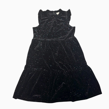 Robe noire paillettée en velours 10Y