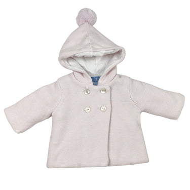 Veste à capuchon rose en tricot 1M