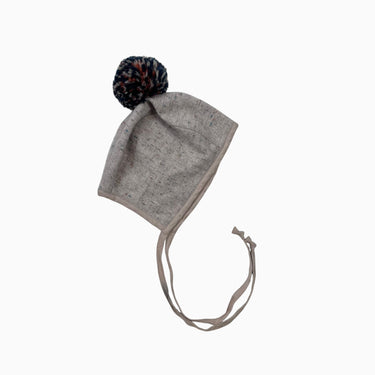 Bonnet avoine conféttis en laine avec pompon 12-18M