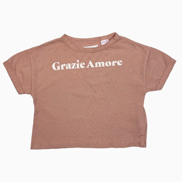T-shirt saumon 'Grazie Amore' 1.5Y