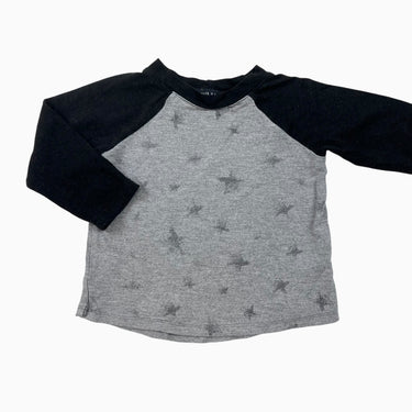 Chandail gis et noir étoiles 6-12M