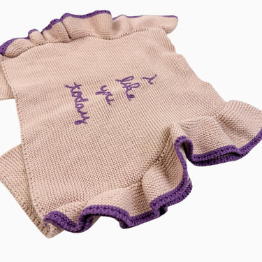 Cardigan rose en tricot de coton 4Y